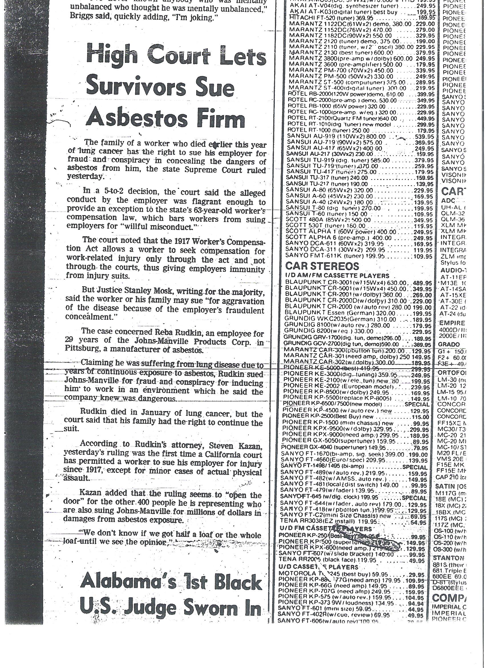 asbestos law