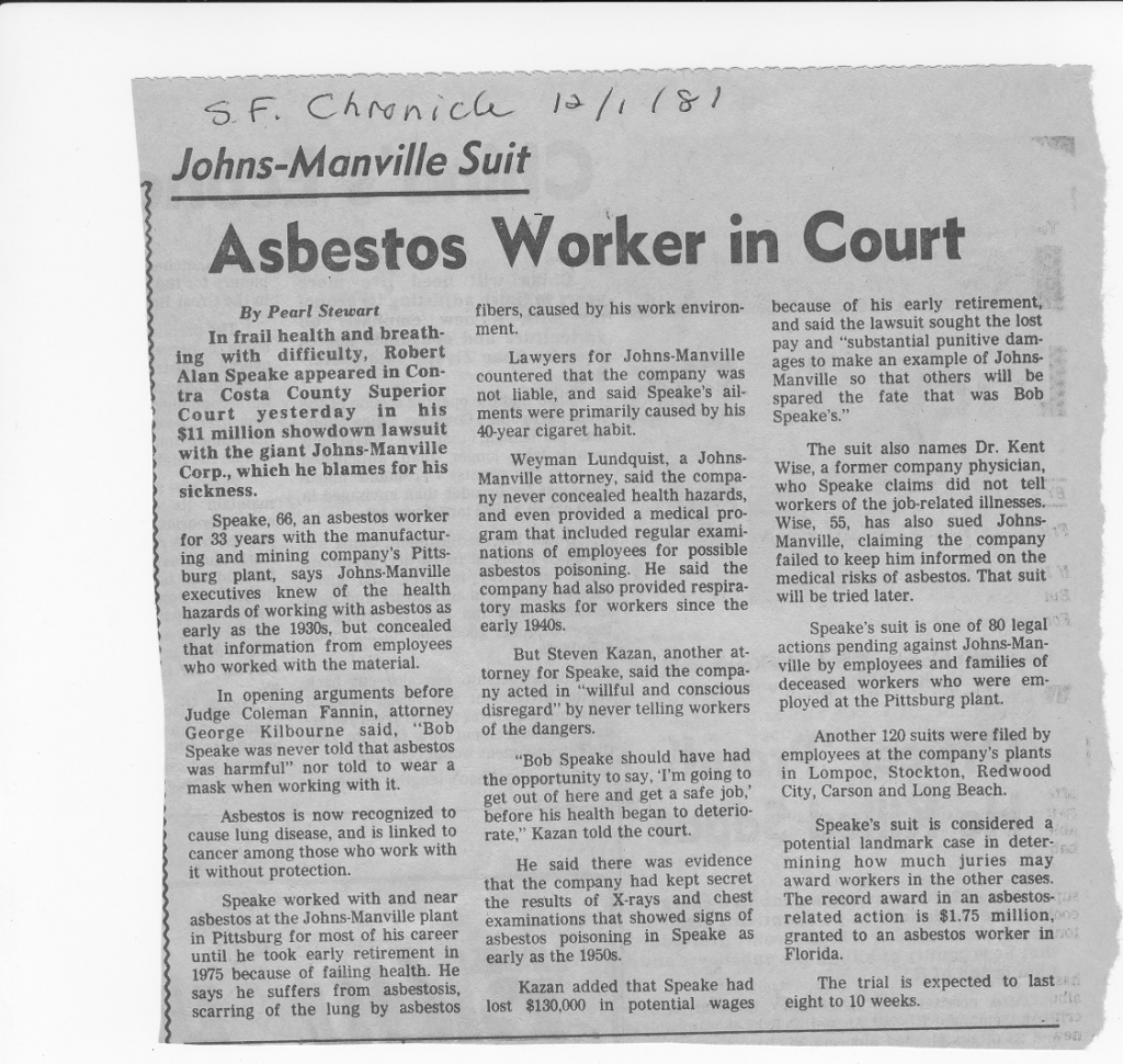 asbestos victim