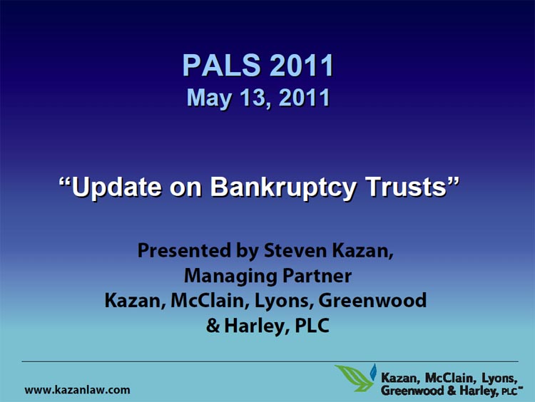 Pals 2011 Bankruptcy